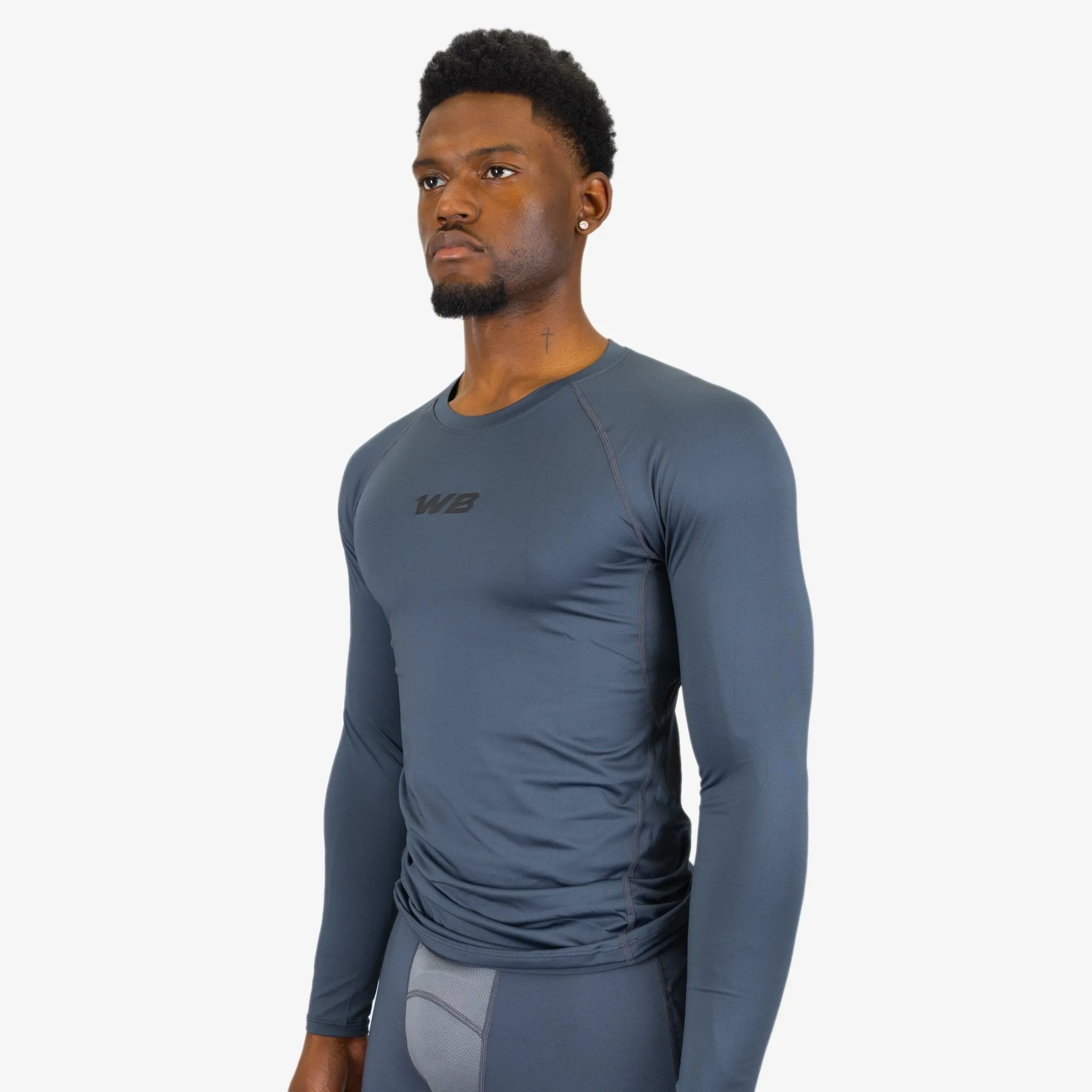 COMPRESSION LONG SLEEVE T-SHIRT (GREY)